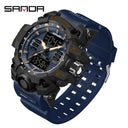 SANDA Men Sports Watch Military Design Upgrade Dual Display SANDA Men Sports Watch Military Design Upgrade Dual Display