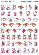 Sanrio Cute Cartoon Nail Stickers Set Anime Inspired Art Sanrio Cute Cartoon Nail Stickers Set Anime Inspired Art