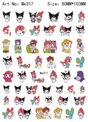 Sanrio Cute Cartoon Nail Stickers Set Anime Inspired Art Sanrio Cute Cartoon Nail Stickers Set Anime Inspired Art