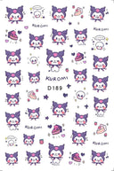 Sanrio Cute Cartoon Nail Stickers Set Anime Inspired Art Sanrio Cute Cartoon Nail Stickers Set Anime Inspired Art