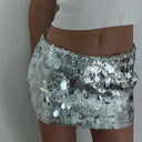 Sequined Mini Skirt for Women Shimmering Carnival Attire Sequined Mini Skirt for Women Shimmering Carnival Attire
