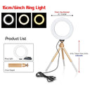 Dimmable USB Ring Light with Adjustable Tripod Stand Setup Dimmable USB Ring Light with Adjustable Tripod Stand Setup