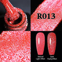 Shiny Pink Red Gel Nail Polish Reflective Long-Lasting Glamour Shiny Pink Red Gel Nail Polish Reflective Long-Lasting Glamour