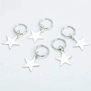 Silver Hair Rings Set For Braids Dreadlocks Extensions Silver Hair Rings Set For Braids Dreadlocks Extensions