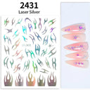 Silver Tribal 3D Nail Art Sticker Set Enhance Your Style Silver Tribal 3D Nail Art Sticker Set Enhance Your Style