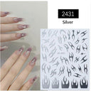 Silver Tribal 3D Nail Art Sticker Set Enhance Your Style Silver Tribal 3D Nail Art Sticker Set Enhance Your Style