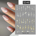 Silver Tribal 3D Nail Art Sticker Set Enhance Your Style Silver Tribal 3D Nail Art Sticker Set Enhance Your Style