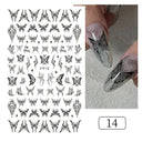 Silver Tribal 3D Nail Art Sticker Set Enhance Your Style Silver Tribal 3D Nail Art Sticker Set Enhance Your Style