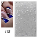 Silver Tribal 3D Nail Art Sticker Set Enhance Your Style Silver Tribal 3D Nail Art Sticker Set Enhance Your Style