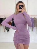 Sleek Turtleneck Bodycon Dress Elegant Statement Outfit Sleek Turtleneck Bodycon Dress Elegant Statement Outfit