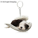 Sleeping Angel Dog Cat Keychain Charming Pet Jewelry Gift Sleeping Angel Dog Cat Keychain Charming Pet Jewelry Gift