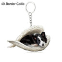 Sleeping Angel Dog Cat Keychain Charming Pet Jewelry Gift Sleeping Angel Dog Cat Keychain Charming Pet Jewelry Gift