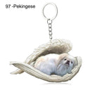 Sleeping Angel Dog Cat Keychain Charming Pet Jewelry Gift Sleeping Angel Dog Cat Keychain Charming Pet Jewelry Gift