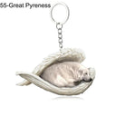 Sleeping Angel Dog Cat Keychain Charming Pet Jewelry Gift Sleeping Angel Dog Cat Keychain Charming Pet Jewelry Gift