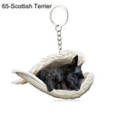 Sleeping Angel Dog Cat Keychain Charming Pet Jewelry Gift Sleeping Angel Dog Cat Keychain Charming Pet Jewelry Gift