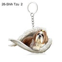 Sleeping Angel Dog Cat Keychain Charming Pet Jewelry Gift Sleeping Angel Dog Cat Keychain Charming Pet Jewelry Gift