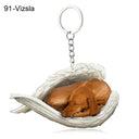 Sleeping Angel Dog Cat Keychain Charming Pet Jewelry Gift Sleeping Angel Dog Cat Keychain Charming Pet Jewelry Gift