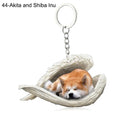 Sleeping Angel Dog Cat Keychain Charming Pet Jewelry Gift Sleeping Angel Dog Cat Keychain Charming Pet Jewelry Gift