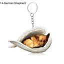 Sleeping Angel Dog Cat Keychain Charming Pet Jewelry Gift Sleeping Angel Dog Cat Keychain Charming Pet Jewelry Gift