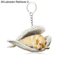 Sleeping Angel Dog Cat Keychain Charming Pet Jewelry Gift Sleeping Angel Dog Cat Keychain Charming Pet Jewelry Gift