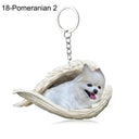 Sleeping Angel Dog Cat Keychain Charming Pet Jewelry Gift Sleeping Angel Dog Cat Keychain Charming Pet Jewelry Gift