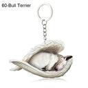 Sleeping Angel Dog Cat Keychain Charming Pet Jewelry Gift Sleeping Angel Dog Cat Keychain Charming Pet Jewelry Gift