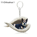 Sleeping Angel Dog Cat Keychain Charming Pet Jewelry Gift Sleeping Angel Dog Cat Keychain Charming Pet Jewelry Gift