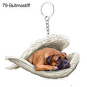 Sleeping Angel Dog Cat Keychain Charming Pet Jewelry Gift Sleeping Angel Dog Cat Keychain Charming Pet Jewelry Gift