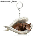 Sleeping Angel Dog Cat Keychain Charming Pet Jewelry Gift Sleeping Angel Dog Cat Keychain Charming Pet Jewelry Gift