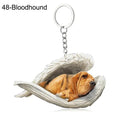 Sleeping Angel Dog Cat Keychain Charming Pet Jewelry Gift Sleeping Angel Dog Cat Keychain Charming Pet Jewelry Gift