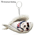 Sleeping Angel Dog Cat Keychain Charming Pet Jewelry Gift Sleeping Angel Dog Cat Keychain Charming Pet Jewelry Gift