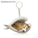 Sleeping Angel Dog Cat Keychain Charming Pet Jewelry Gift Sleeping Angel Dog Cat Keychain Charming Pet Jewelry Gift