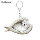 Sleeping Angel Dog Cat Keychain Charming Pet Jewelry Gift Sleeping Angel Dog Cat Keychain Charming Pet Jewelry Gift