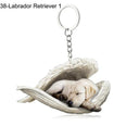 Sleeping Angel Dog Cat Keychain Charming Pet Jewelry Gift Sleeping Angel Dog Cat Keychain Charming Pet Jewelry Gift