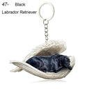 Sleeping Angel Dog Cat Keychain Charming Pet Jewelry Gift Sleeping Angel Dog Cat Keychain Charming Pet Jewelry Gift