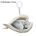 Sleeping Angel Dog Cat Keychain Charming Pet Jewelry Gift Sleeping Angel Dog Cat Keychain Charming Pet Jewelry Gift