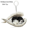 Sleeping Angel Dog Cat Keychain Charming Pet Jewelry Gift Sleeping Angel Dog Cat Keychain Charming Pet Jewelry Gift