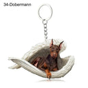 Sleeping Angel Dog Cat Keychain Charming Pet Jewelry Gift Sleeping Angel Dog Cat Keychain Charming Pet Jewelry Gift