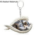 Sleeping Angel Dog Cat Keychain Charming Pet Jewelry Gift Sleeping Angel Dog Cat Keychain Charming Pet Jewelry Gift