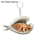 Sleeping Angel Dog Cat Keychain Charming Pet Jewelry Gift Sleeping Angel Dog Cat Keychain Charming Pet Jewelry Gift