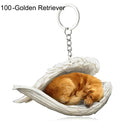 Sleeping Angel Dog Cat Keychain Charming Pet Jewelry Gift Sleeping Angel Dog Cat Keychain Charming Pet Jewelry Gift