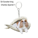 Sleeping Angel Dog Cat Keychain Charming Pet Jewelry Gift Sleeping Angel Dog Cat Keychain Charming Pet Jewelry Gift