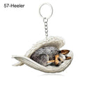 Sleeping Angel Dog Cat Keychain Charming Pet Jewelry Gift Sleeping Angel Dog Cat Keychain Charming Pet Jewelry Gift