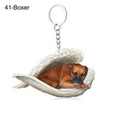 Sleeping Angel Dog Cat Keychain Charming Pet Jewelry Gift Sleeping Angel Dog Cat Keychain Charming Pet Jewelry Gift