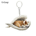 Sleeping Angel Dog Cat Keychain Charming Pet Jewelry Gift Sleeping Angel Dog Cat Keychain Charming Pet Jewelry Gift