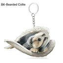 Sleeping Angel Dog Cat Keychain Charming Pet Jewelry Gift Sleeping Angel Dog Cat Keychain Charming Pet Jewelry Gift