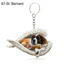 Sleeping Angel Dog Cat Keychain Charming Pet Jewelry Gift Sleeping Angel Dog Cat Keychain Charming Pet Jewelry Gift