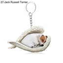 Sleeping Angel Dog Cat Keychain Charming Pet Jewelry Gift Sleeping Angel Dog Cat Keychain Charming Pet Jewelry Gift