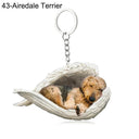 Sleeping Angel Dog Cat Keychain Charming Pet Jewelry Gift Sleeping Angel Dog Cat Keychain Charming Pet Jewelry Gift