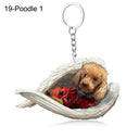 Sleeping Angel Dog Cat Keychain Charming Pet Jewelry Gift Sleeping Angel Dog Cat Keychain Charming Pet Jewelry Gift